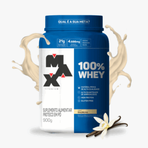 100% WHEY POTE 900G BAUNILHA- MAX TITANIUN